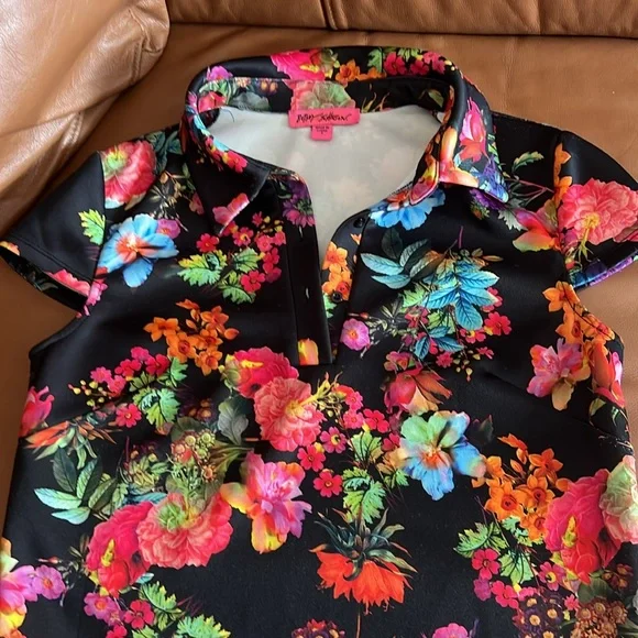 BETSEY JOHNSON VTG FLORAL DRESS - Picture 3 of 10